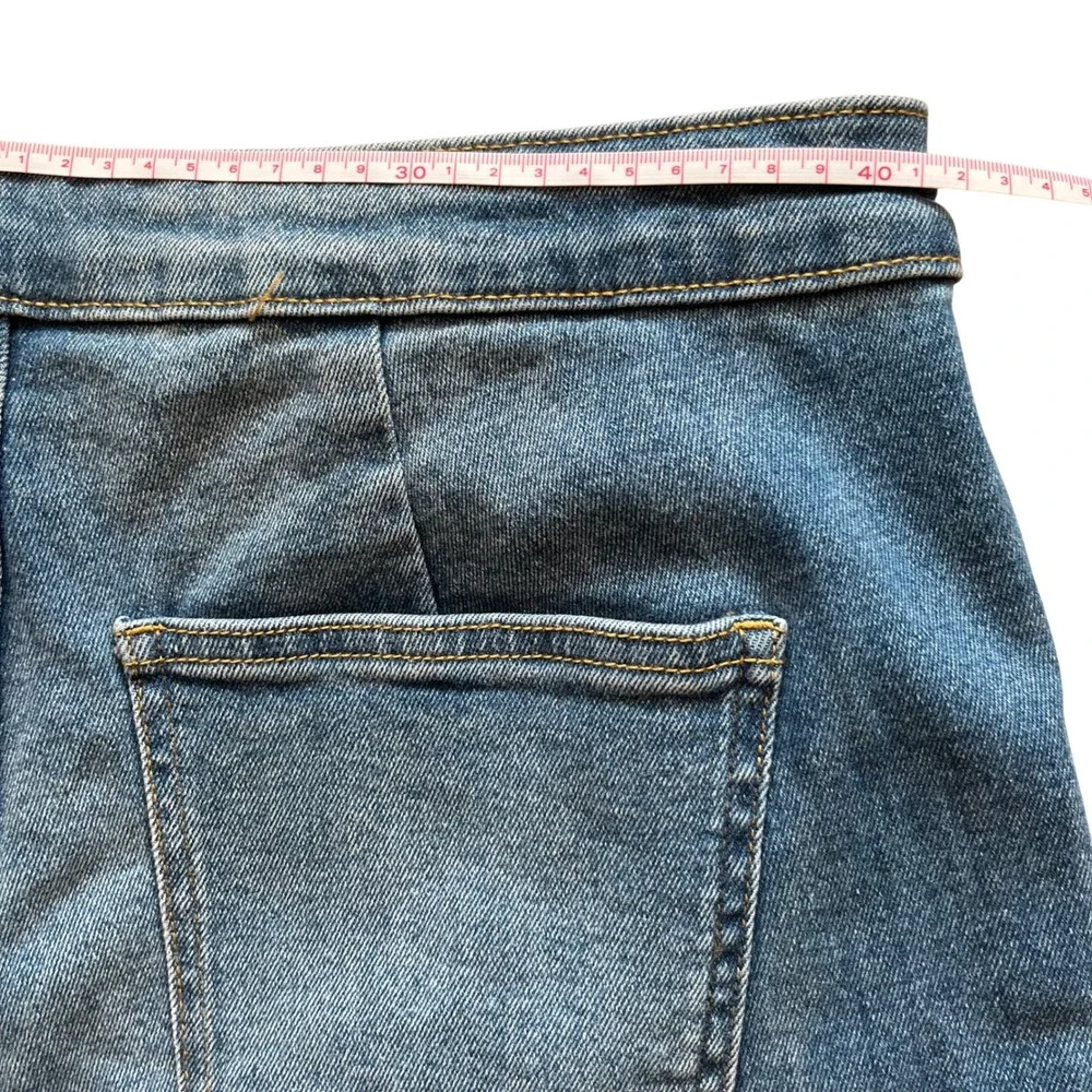 Michael Kors Selma High Rise Crop‎ Flare Jeans Blue Denim Size 14 QF59099E9Z